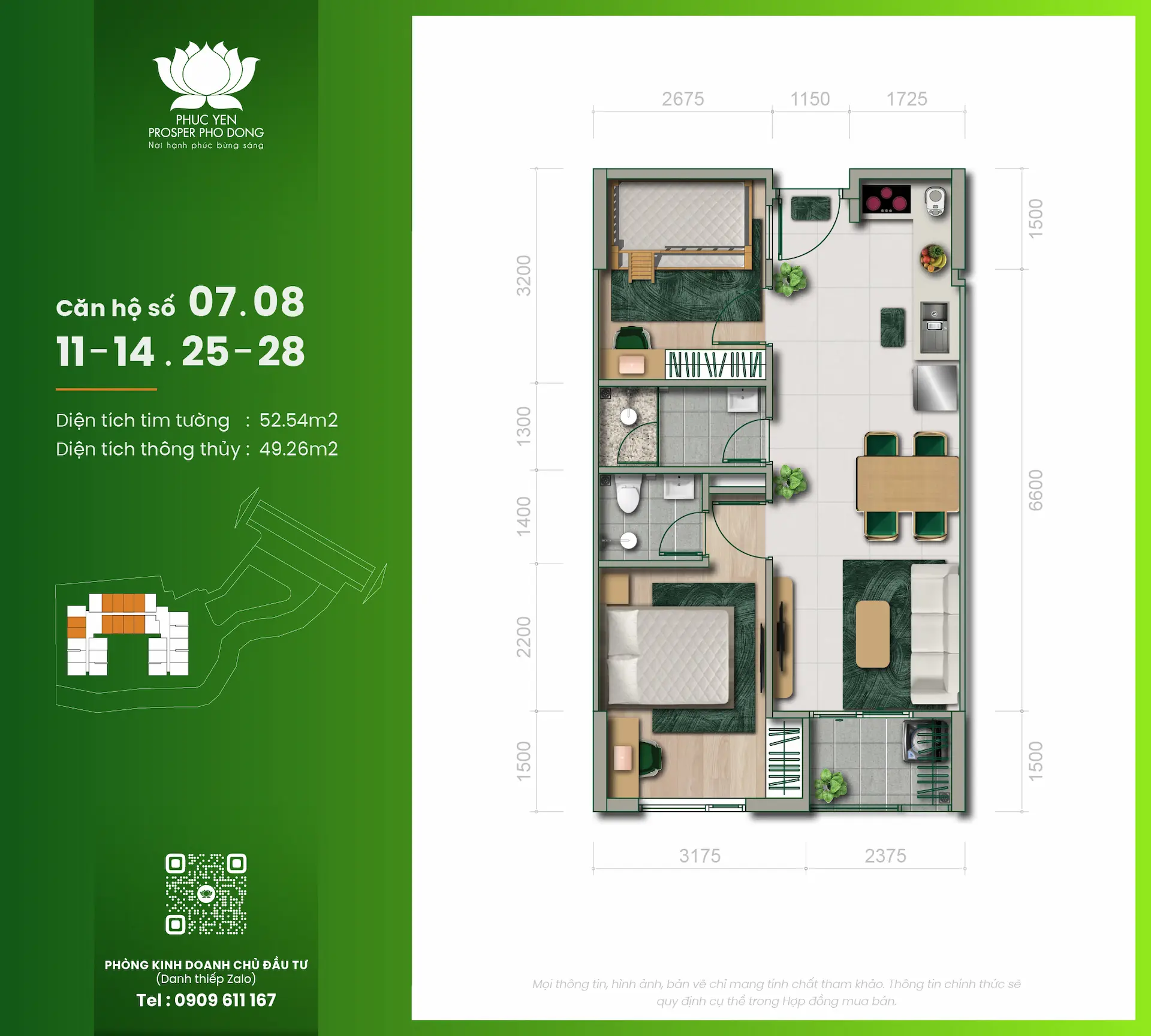 Căn Hộ 52.54M² Prosper Phố Đông