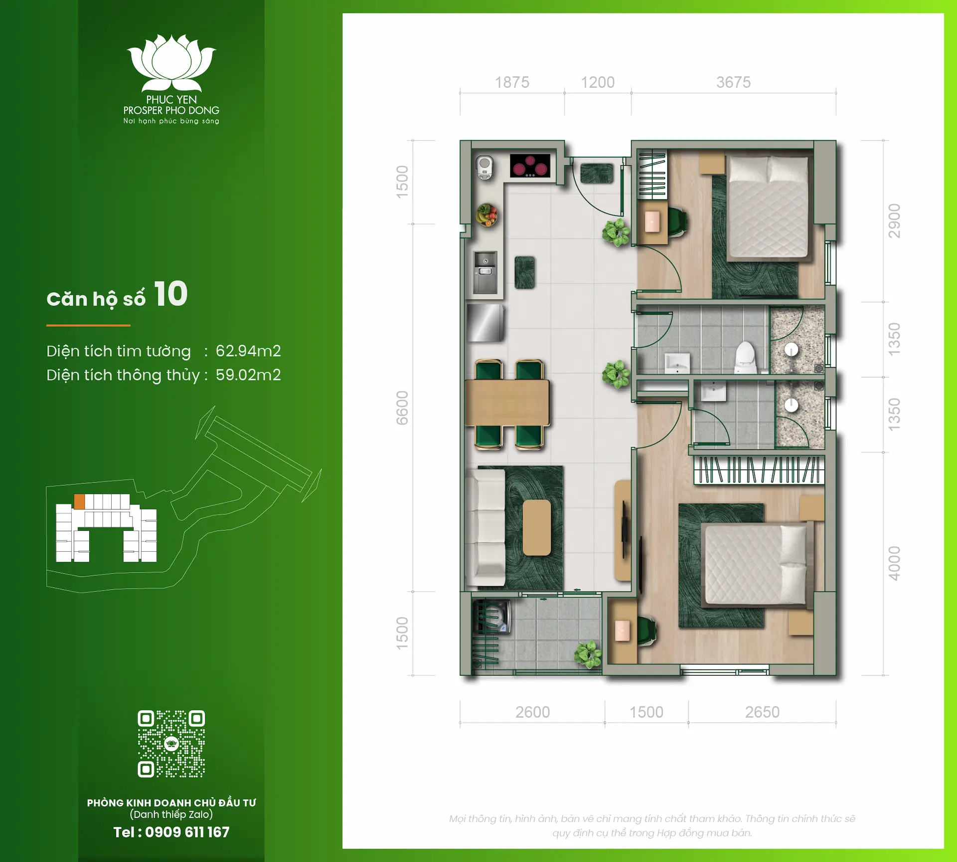 Căn Hộ 62.94M² Prosper Phố Đông