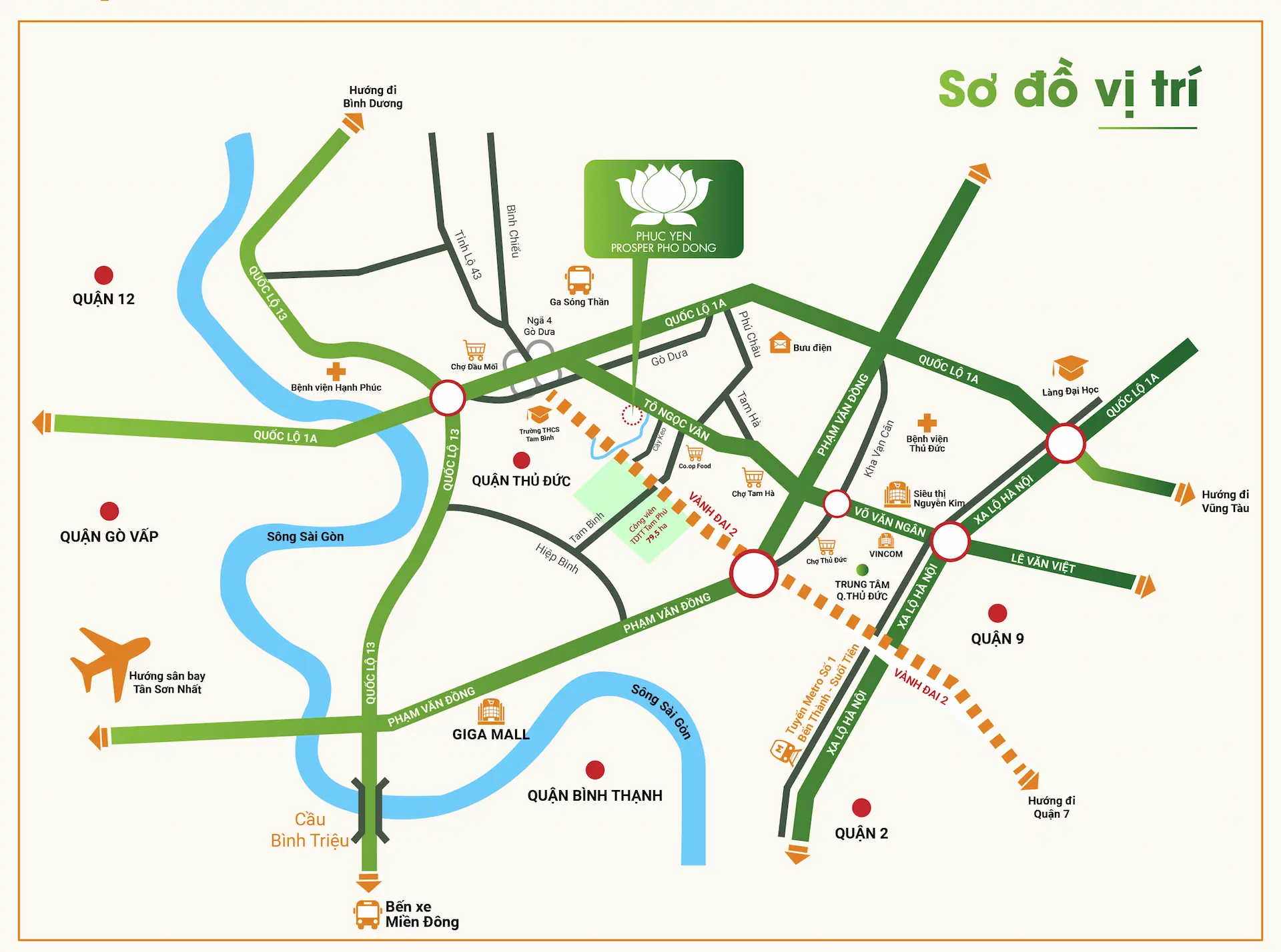 Vị Trí Địa Chỉ Prosper Phố Đông Thủ Đức